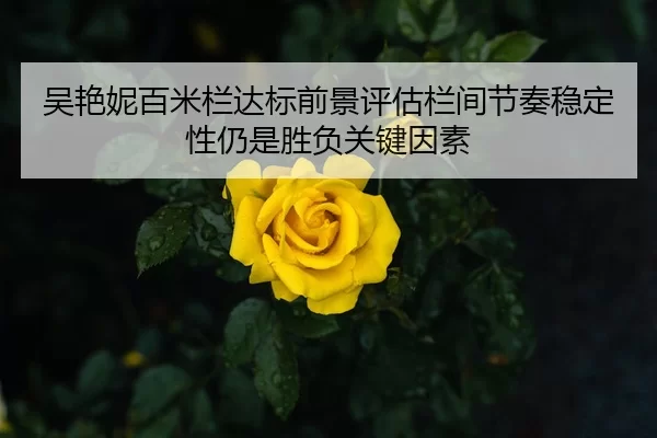 吴艳妮百米栏达标前景评估栏间节奏稳定性仍是胜负关键因素